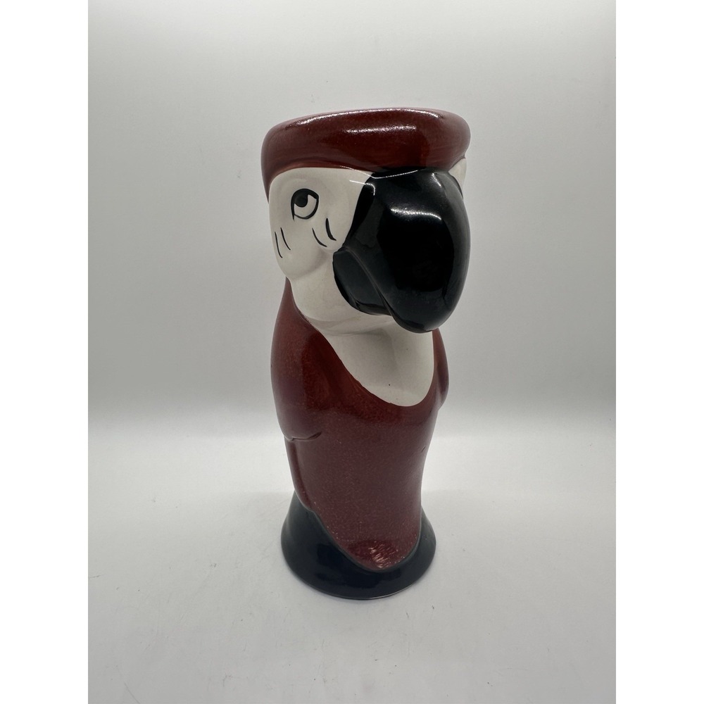 Vintage Parrot Tiki Mug‎ Ceramic Macaw Vase Barware Made in China